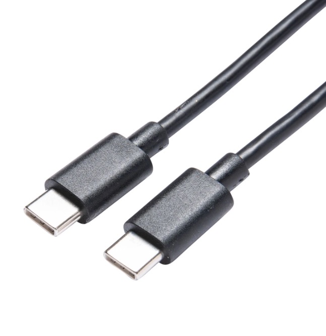 Cablu Cauciuc Negru 2m USB tip C - USB tip C 